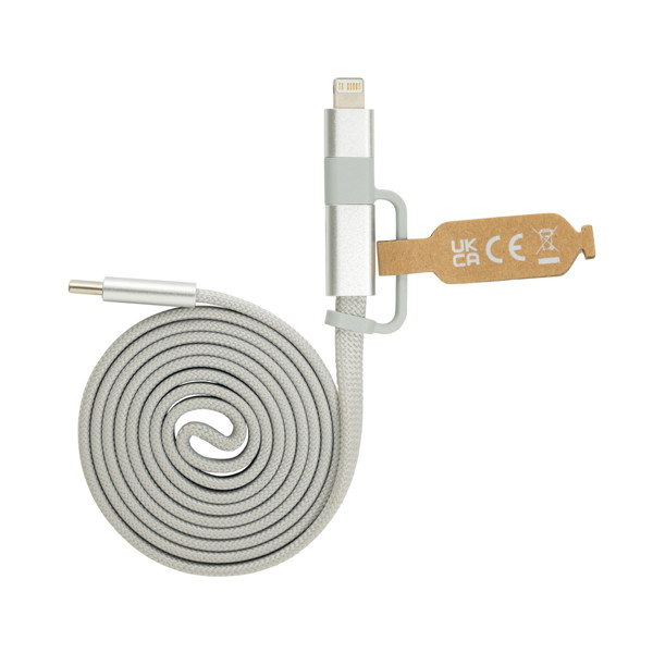 Arc RCS recycled Ultra-thin 60W 2 in 1 magnetic cable - Grey