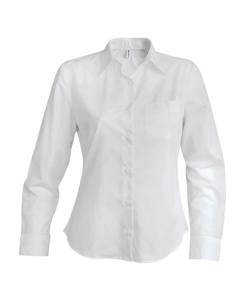 Ladies' Long-Sleeved Cotton Poplin Shirt