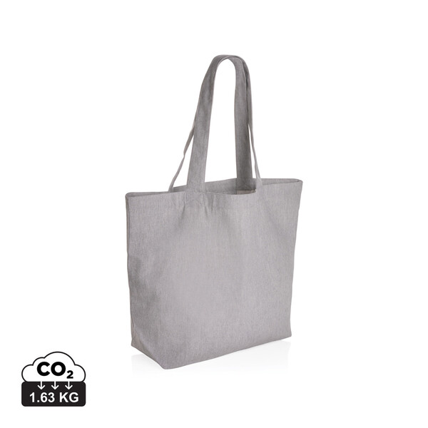 Impact Aware™ re-canvas shopper met vakje 240gsm ongeverfd - Grijs