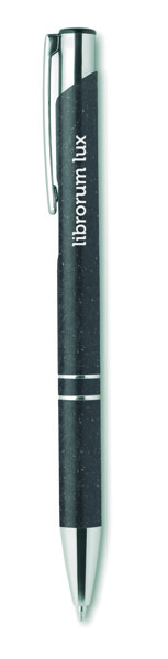 Wheat Straw/ABS push type pen Bern Pecas - Black