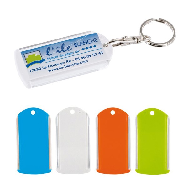 KEY-RING LABEL HOLDER - Blanc / 