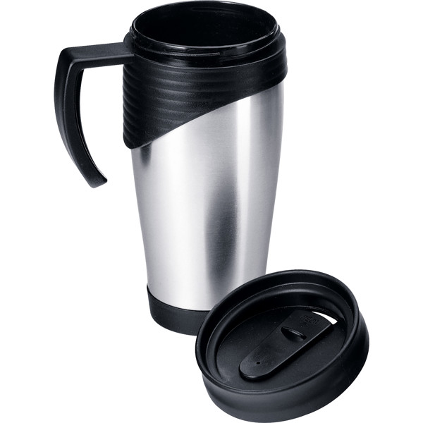 Stainless steel travel mug PIERO - Silvergrey