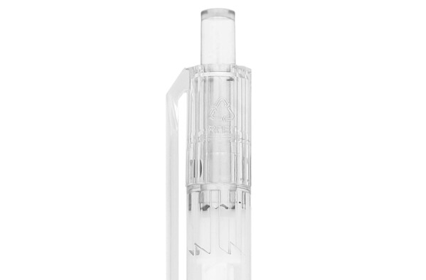 R-PET pen - Gennemsigtig / Hvid