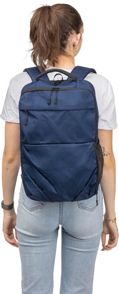 rPET (300D) polyester Ocean Bound Rugzak Tova - zwart