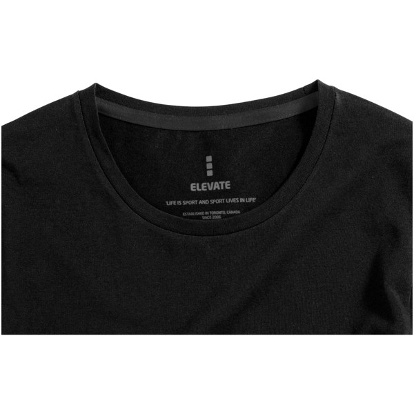 Ponoka long sleeve women's GOTS organic t-shirt - Solid Black / XS