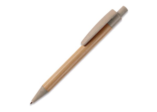 Ball pen bamboo with wheatstraw - Grey