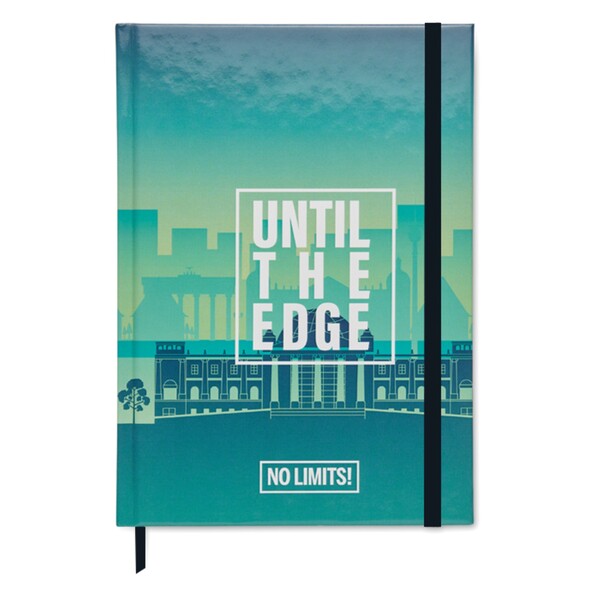 A5 paper hard cover notebook with your design printed sheets - Black 6 C / Black 6 C