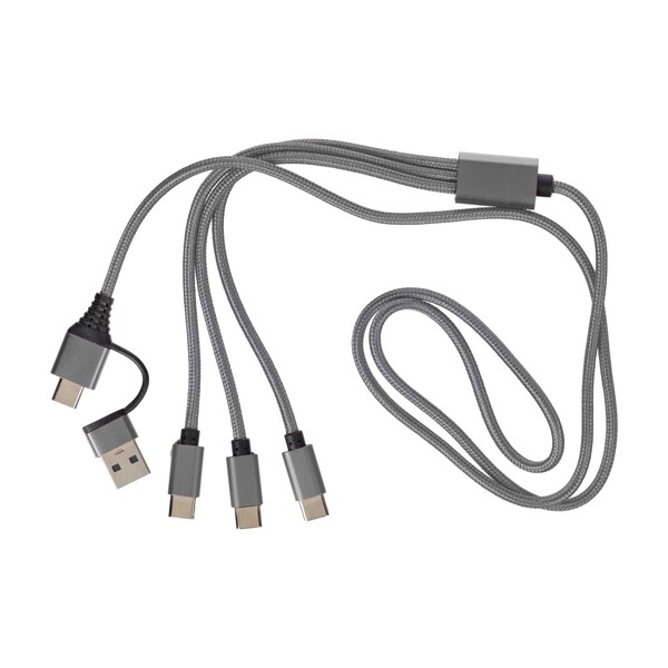 Charging cable Hexa | 6-in-1 - silver