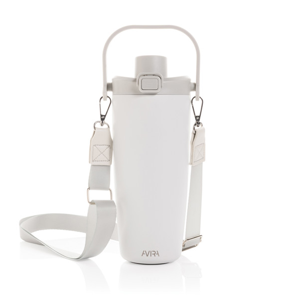 Avira Ayala RCS re-steel duosip lockable crossbody tumbler - White