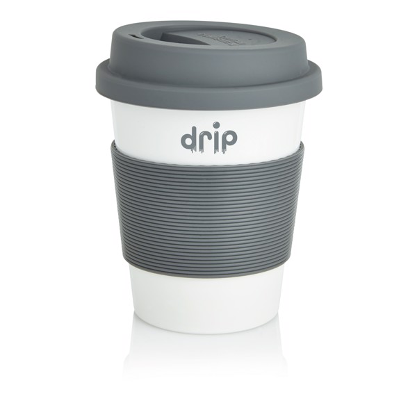 Xd Collection PLA tumbler 350ml,BPA free - Grey / White