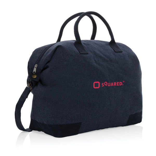 Sac week-end en toile recyclée 500 g/m² AWARE™ Kezar - Bleu Marine