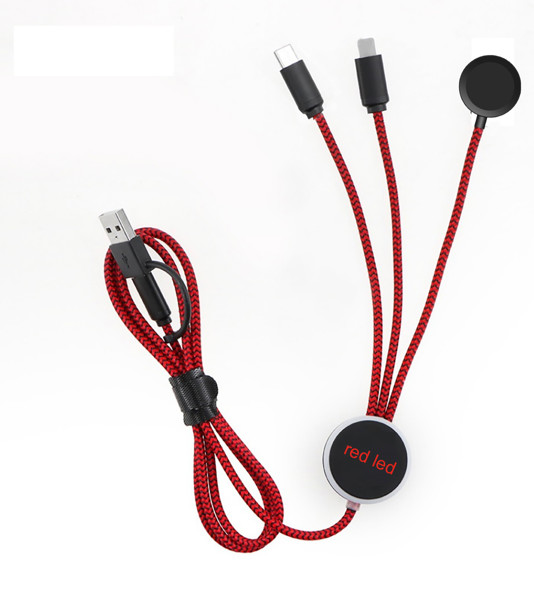USB charging cable with watch charger 6in1 UC071 - BLACK