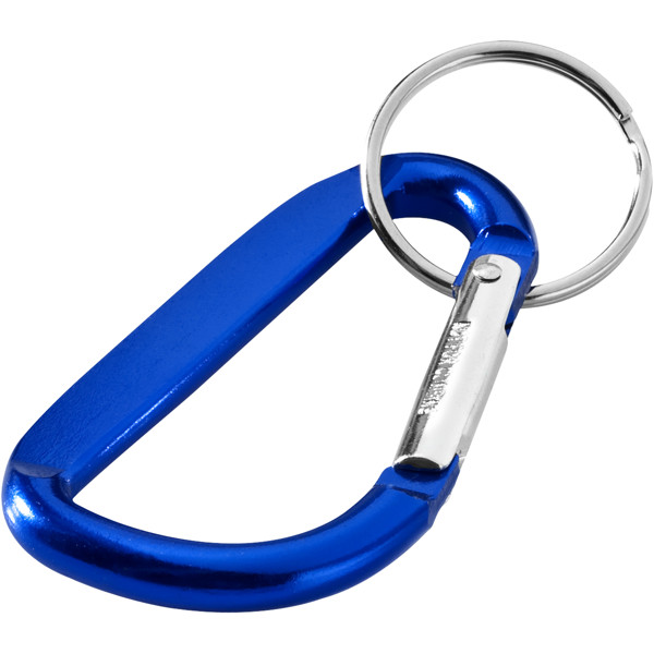 Porte-clés mousqueton Timor en aluminium recyclé RCS - Bleu royal