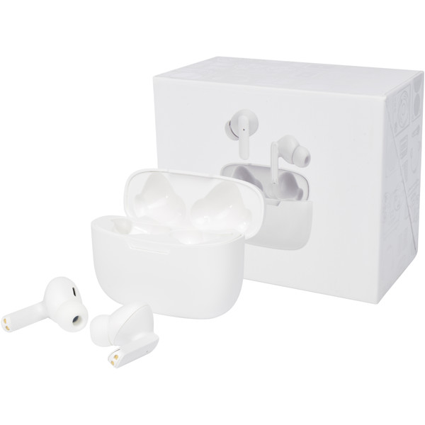 Écouteurs Essos 2.0 à appariement automatique True Wireless avec boîtier - Blanc