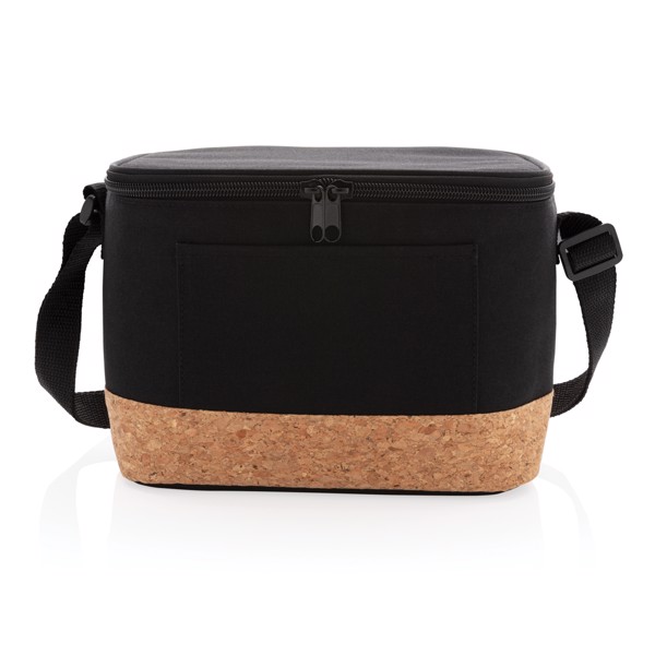 Two tone cooler bag with cork detail - Black