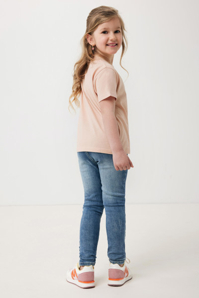 T-shirt pour enfants en coton recyclé Iqoniq Koli - Peach Nectar / 1314