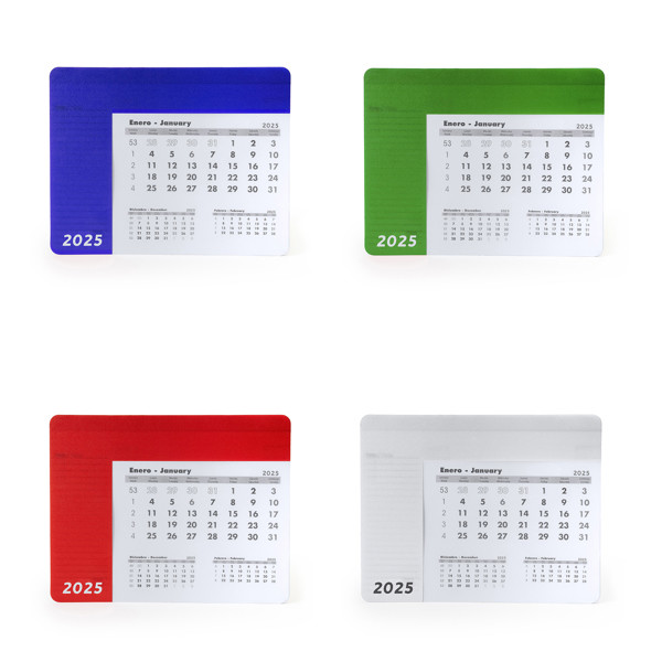 Serbal Calendar Mouse Pad - White