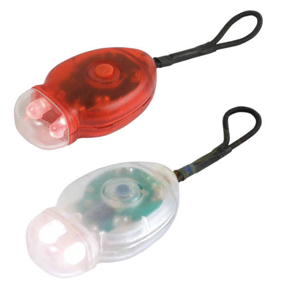 Double Led Plastic Bicycle Lights, One With White Light And One With Red Light