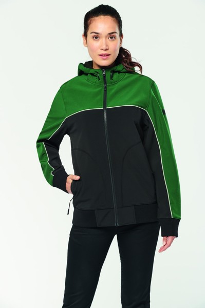 Unisex 3-Layer Two-Tone Bionic Softshell Jacket - Black / Dark Grey / M