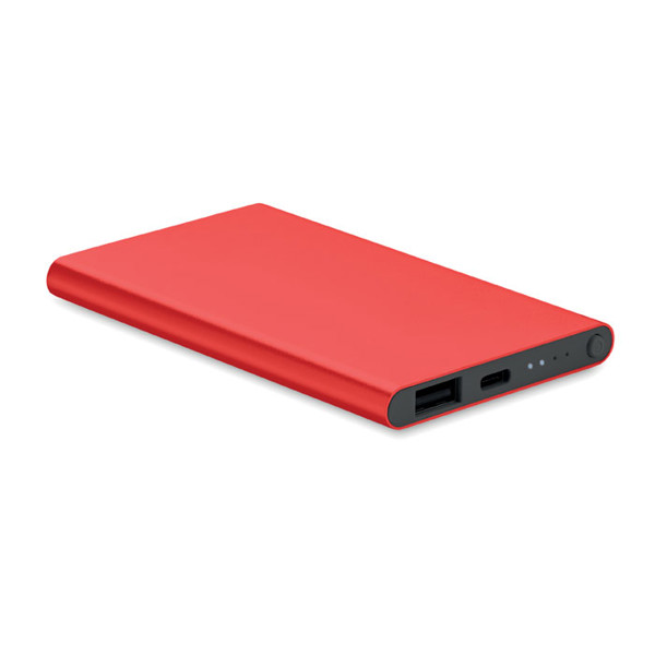 Powerbanka Type C 4000 mAh Powerflat C - Červená