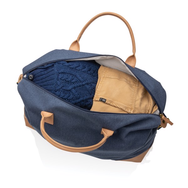 Sac weekend Impact AWARE™ en toile 16oz recyclée - Bleu