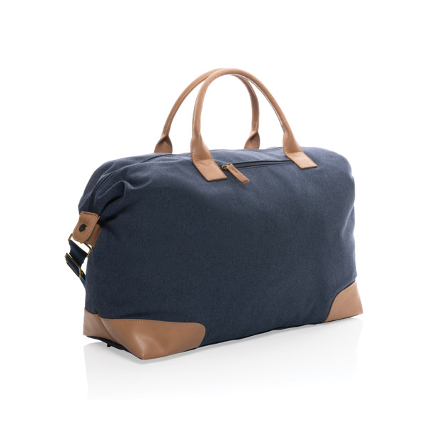 Sac weekend Impact AWARE™ en toile 16oz recyclée - Bleu