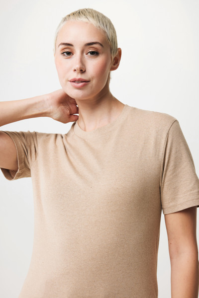 T-shirt en coton recyclé non teinté Iqoniq Manuel - Heather Brown / XXL