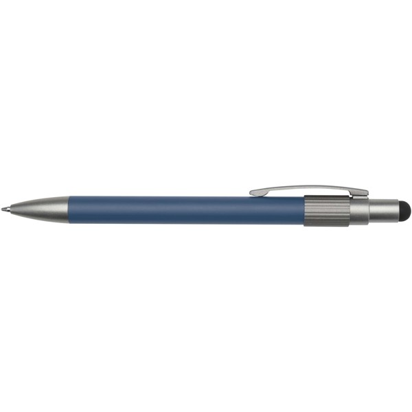 Stylo bille recyclé RCS avec stylet et toupie antistress (encre bleue) Rill - Bleu océan