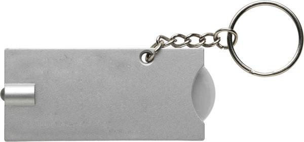 Porte-clés torche en plastique Madeleine - Silver