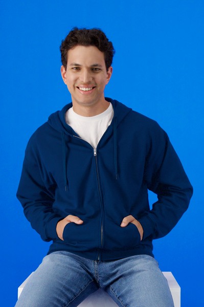 Softstyle™ Midweight Fleece Adult Full Zip Hooded Sweatshirt - RS Sport Grey / 4XL