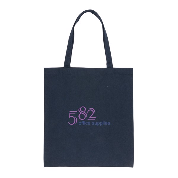Sac tote bag en coton recyclé 145 gr Impact AWARE™ - Bleu Marine