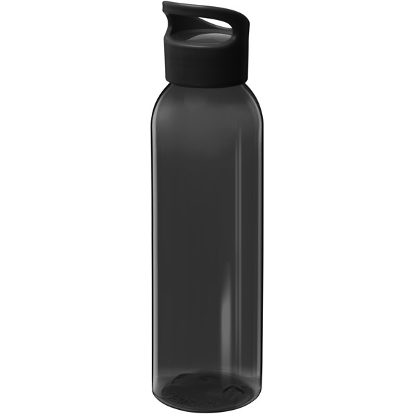 Sky 650 ml recyklovaná plastová fľaša na vodu - Jednofarebná čierna