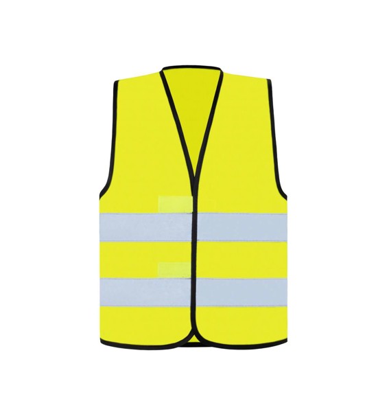 Safety Vest "Wolfsburg" - Black Hem - Yellow / XL