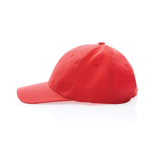 6 dílná kšiltovka Impact z 280g recyklované bavlny AWARE™ - Luscious Red