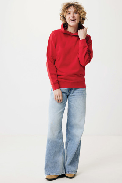 Iqoniq Yengo φούτερ από ανακυκλωμένο βαμβάκι με κουκούλα και πλαϊνές τσέπες - Red / S