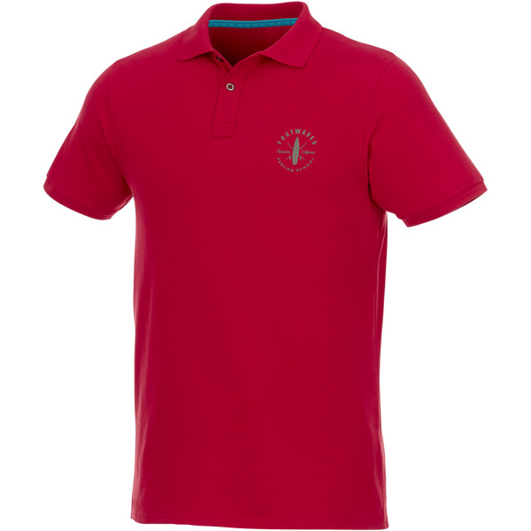 Polo bio recyclé manches courtes homme Beryl - Rouge / M