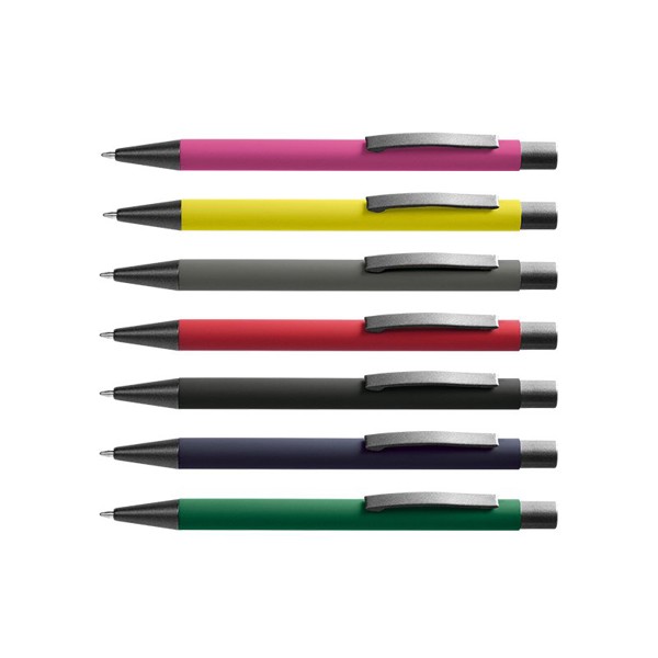 STYLO BILLE ECRITURE BLEUE EN ALU RECYCLE - Jaune