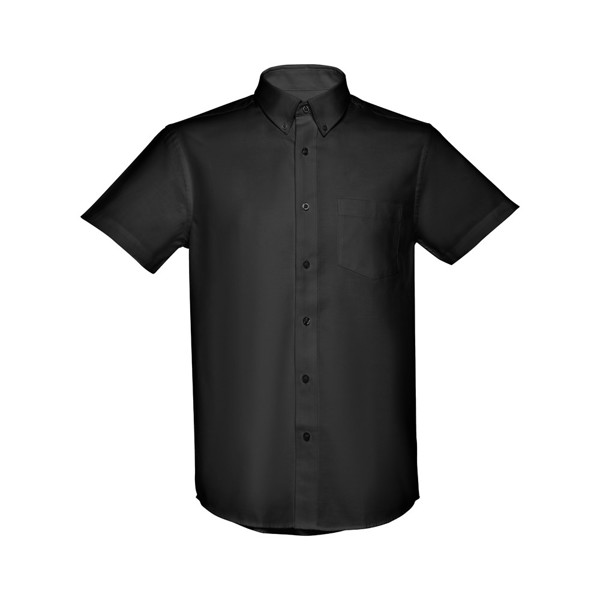 THC LONDON. Chemise oxford à manches courtes pour homme - Noir / M