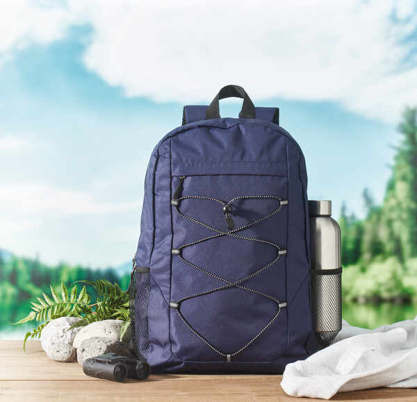 Zaino in poliestere 600D RPET Hige - Blu