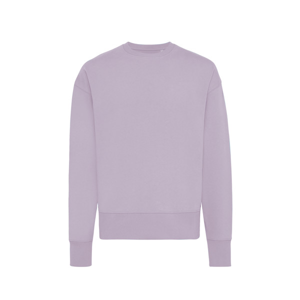 Sweater à col rond en coton recyclé Iqoniq Kruger - Lavender / S