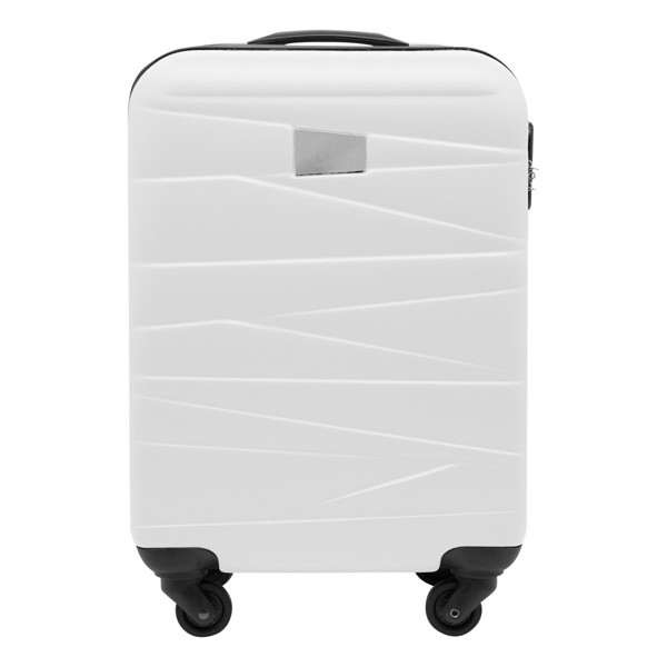 Padua trolley suitcase, boarding size, ABS shell - White