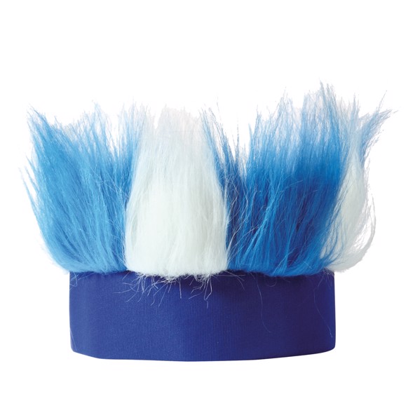 Stirnband "Hairy" - Weiß/Blau