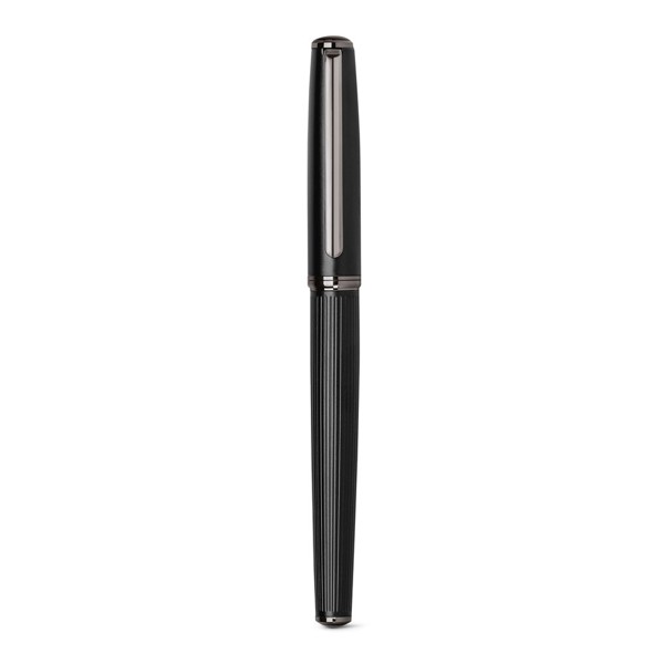 PS - IMPERIO. Metal rollerball and ballpoint set with twist mechanism