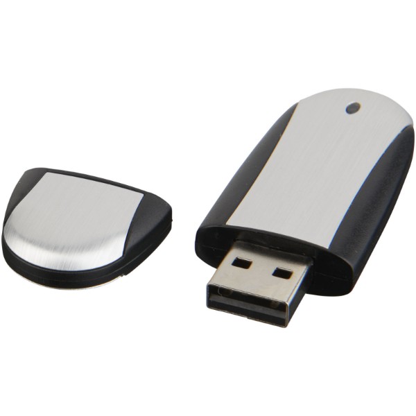 Memo USB-Stick - schwarz / silber / 16GB