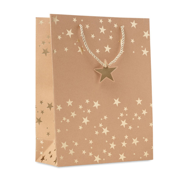 Bolsa de papel de regalo Sparkle - Oro