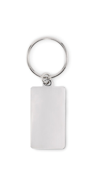 Rectangle iron, domed keychain - Full colour