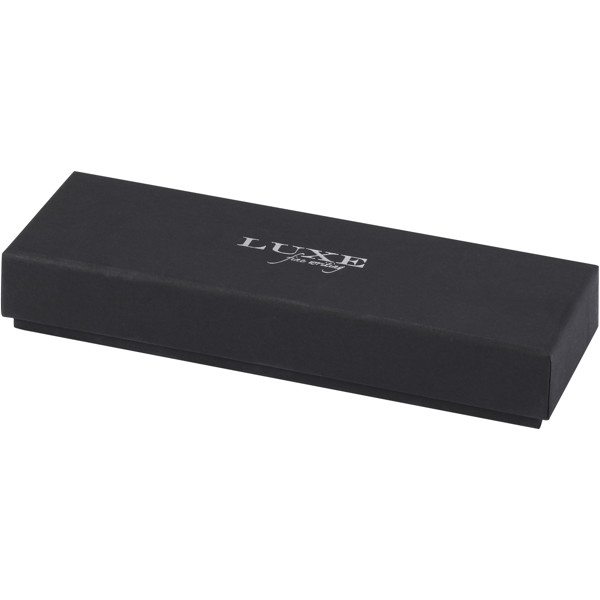 Lucetto recycled aluminium ballpoint and rollerball pen gift set (black ink) - Black