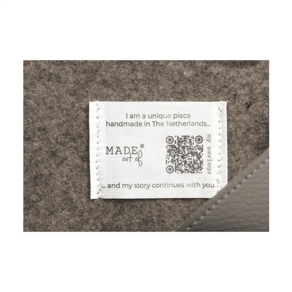 Recycled Felt & Apple Leather Laptop Sleeve 15/16" - Black