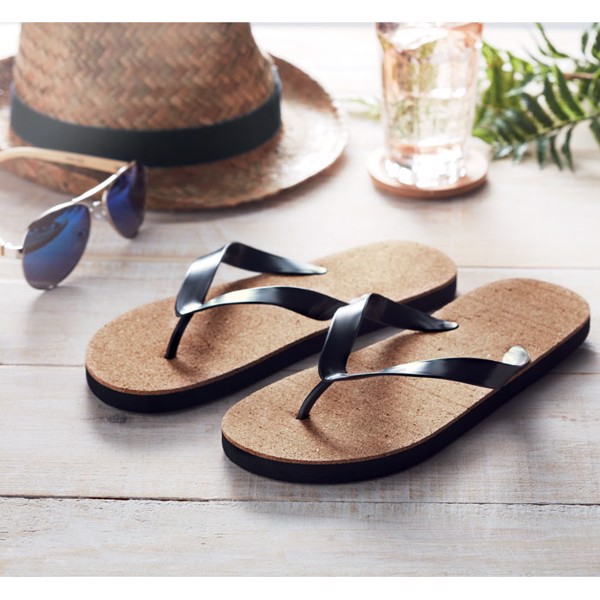 MB - Cork beach slippers L Bombai L