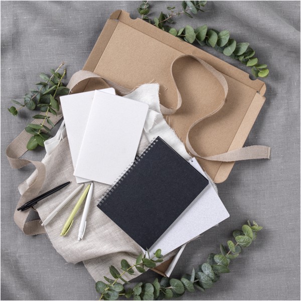 Carnet Fabia à couverture en papier Crush - Blanc